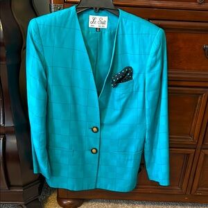 Le Suit Blue Sport Coat with Notched Lapel